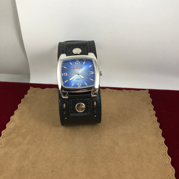 Vintage Dickies Black Cuff Silver Blue Watch NWOT main image 5